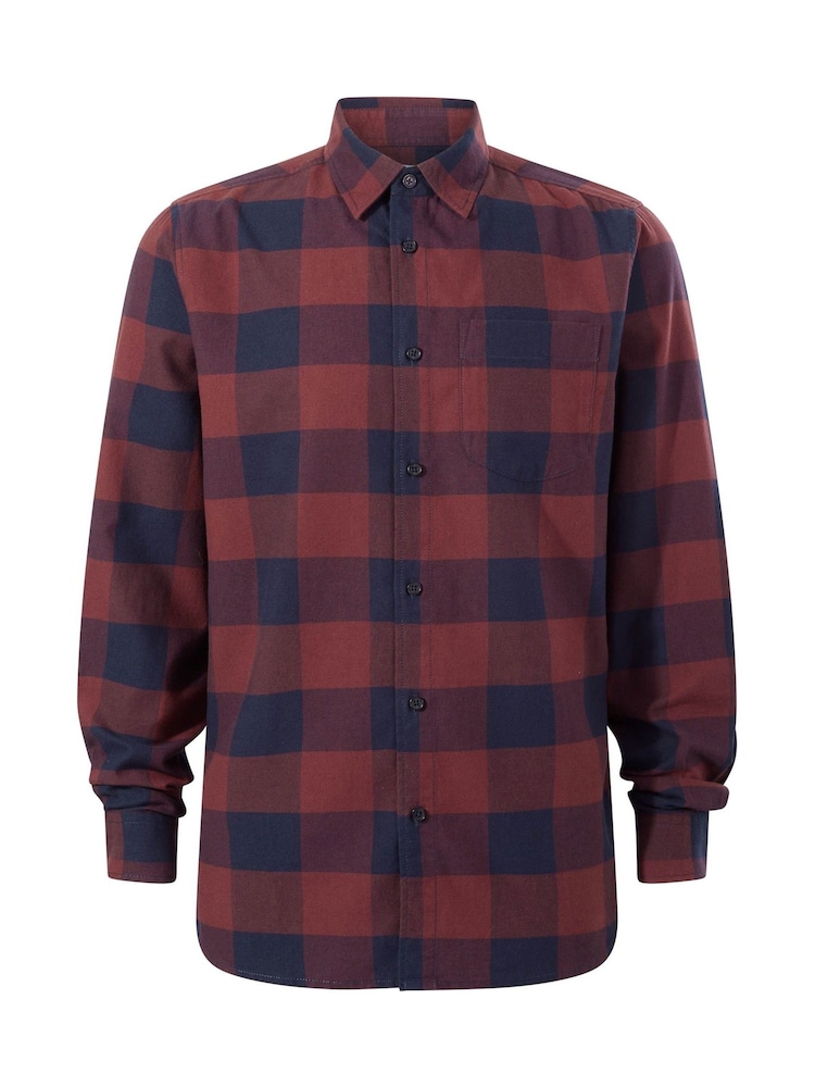 Tog 24 Blue Marcel Brushed Flannel Check Shirt - Image 7 of 7 Tog 24 Blue Marcel Brushed Flannel Check Shirt - Image 7 of 7