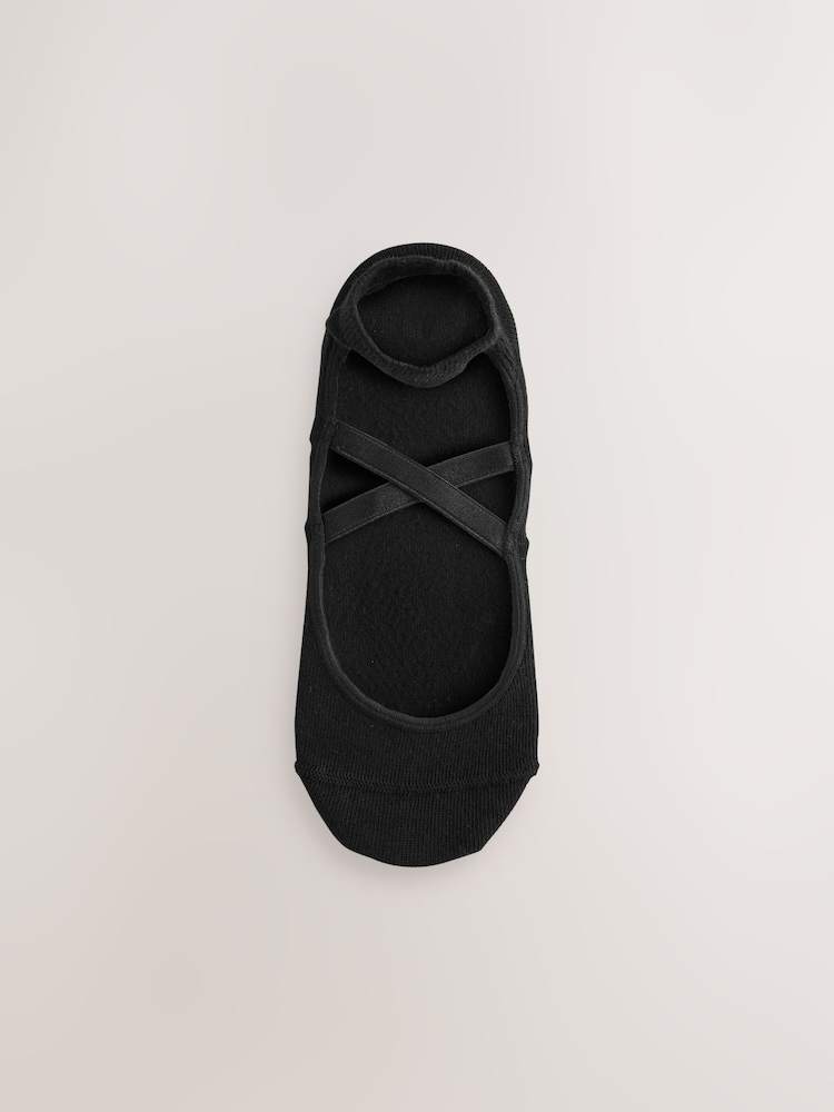 Black/Grey Yoga Invisible Socks 2 Pack - Image 2 of 5