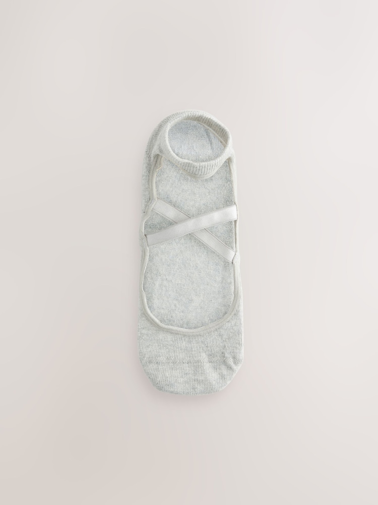 Black/Grey Yoga Invisible Socks 2 Pack - Image 3 of 5