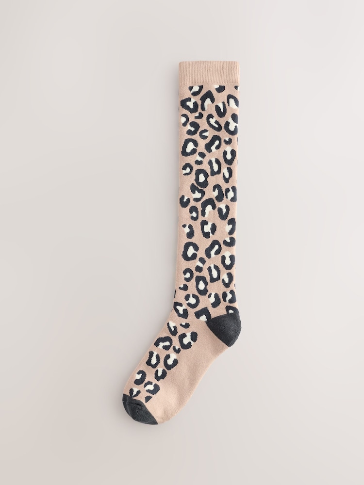 Leopard Welly Socks 2 Pack - Image 3 of 5