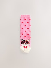 Valentines Cats Ankle Socks 4 Pack - Image 5 of 7