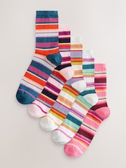 Multi Bright Stripe Ankle Socks 5 Pack - Image 1 of 8
