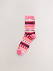 Multi Bright Stripe Ankle Socks 5 Pack - Image 2 of 8