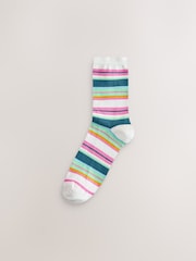 Multi Bright Stripe Ankle Socks 5 Pack - Image 3 of 8