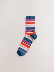 Multi Bright Stripe Ankle Socks 5 Pack - Image 6 of 8