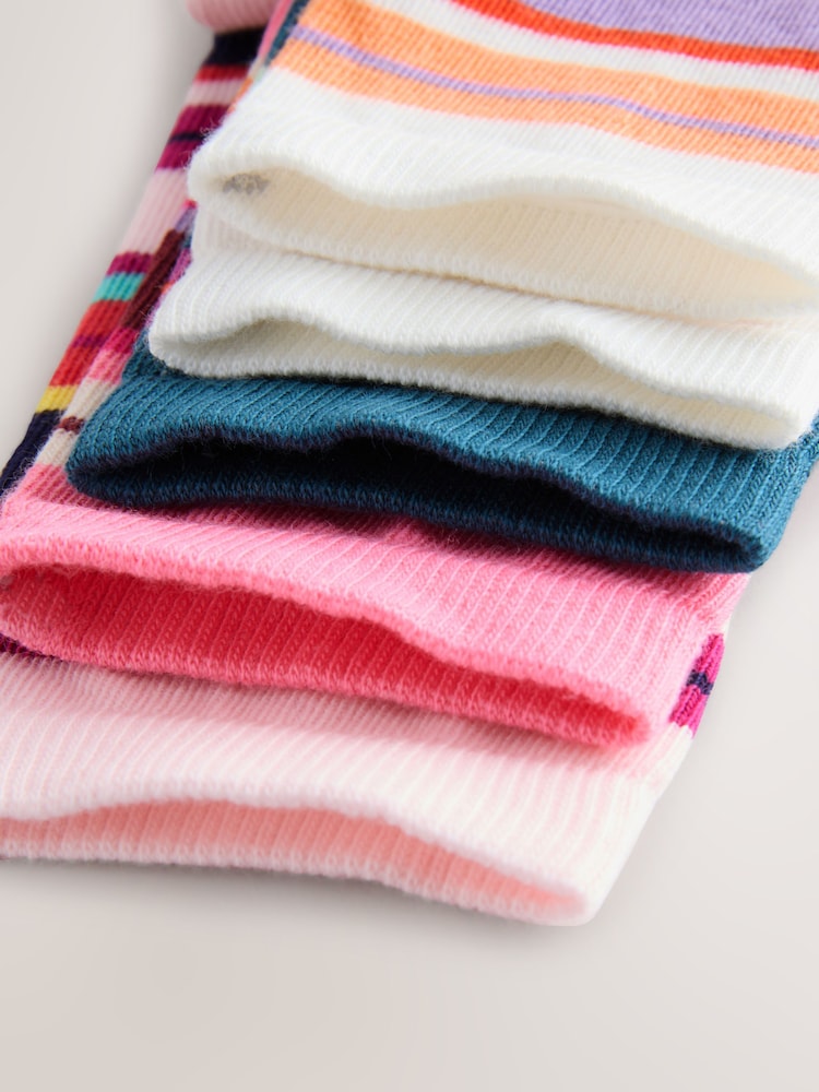 Multi Bright Stripe Ankle Socks 5 Pack - Image 8 of 8