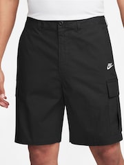 Nike Black Yellow Club Woven Cargo Shorts - Image 1 of 4