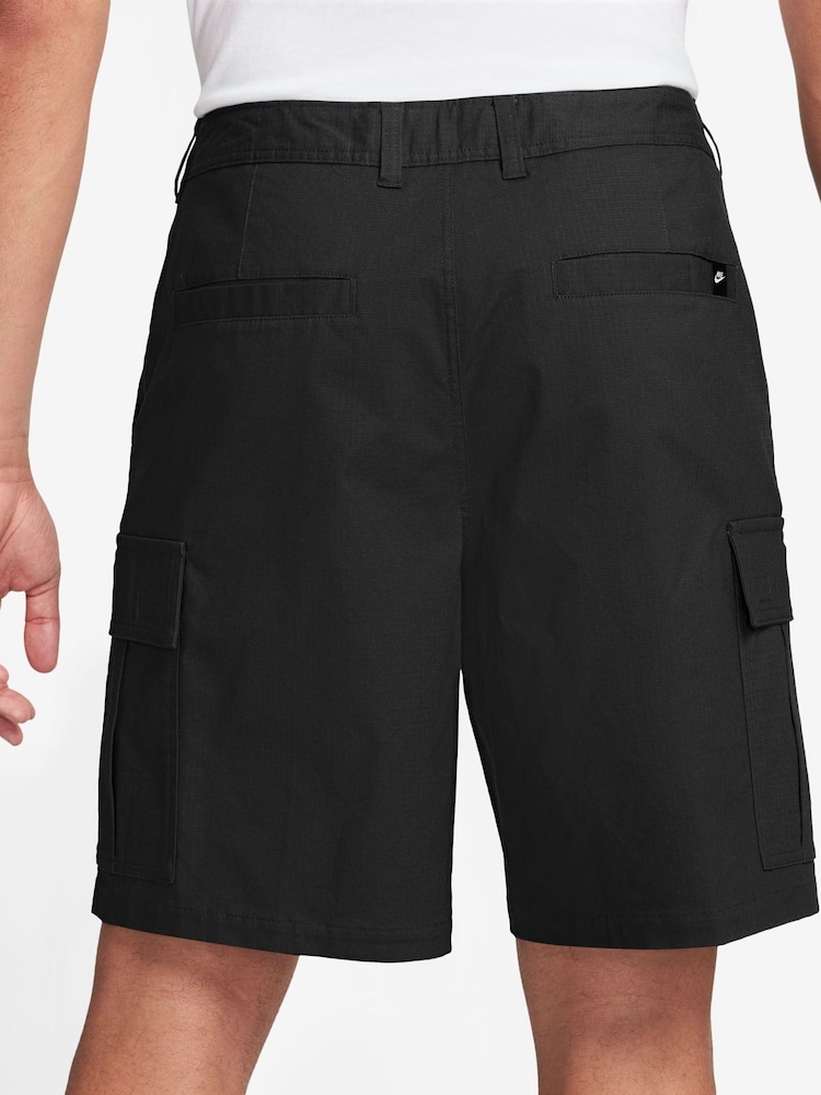 Nike Black Yellow Club Woven Cargo Shorts - Image 2 of 4 Nike Black Yellow Club Woven Cargo Shorts - Image 2 of 4