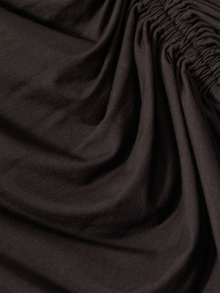 Reiss Burgundy Riyo Jersey Ruched Top - Image 6 of 6