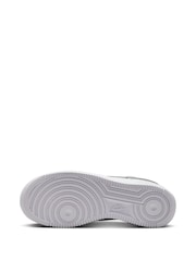 Nike Wolf Grey/White Air Force 1 Youth Trainers - Image 7 of 9