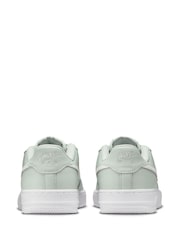Nike Silver/White Air Force 1 Youth Trainers - Image 5 of 9