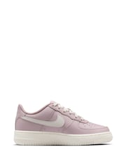 Nike Pink Particle Air Force 1 Youth Trainers - Image 1 of 9