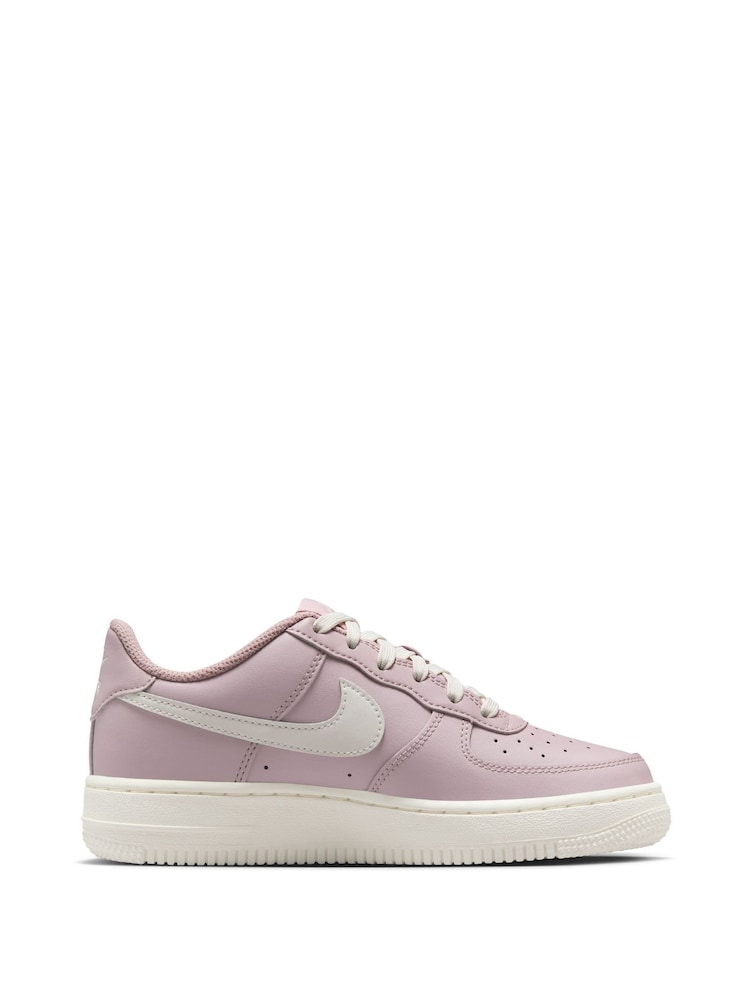 Nike Pink Particle Air Force 1 Youth Trainers - Image 1 of 9