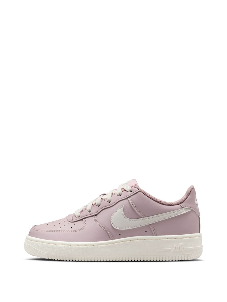 Nike Pink Particle Air Force 1 Youth Trainers - Image 2 of 9