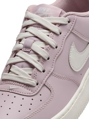 Nike Pink Particle Air Force 1 Youth Trainers - Image 8 of 9