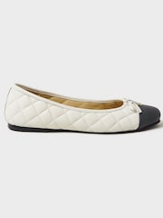 Crew Clothing Company Natural Quilted Pumps - Image 2 of 4