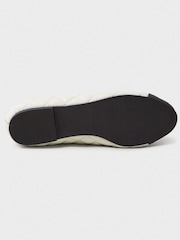 Crew Clothing Company Natural Quilted Pumps - Image 3 of 4