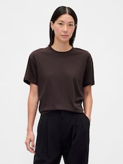 Gap Brown Supima® Cotton Relaxed T-Shirt - Image 1 of 4