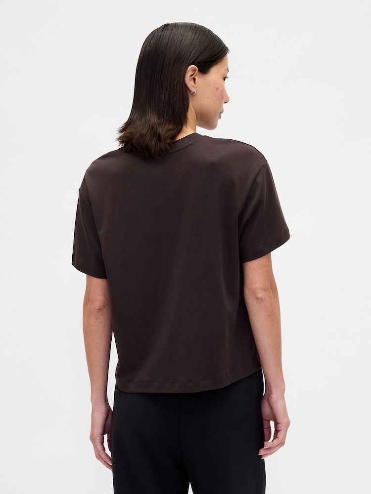 Gap Brown Supima® Cotton Relaxed T-Shirt - Image 2 of 4 Gap Brown Supima® Cotton Relaxed T-Shirt - Image 2 of 4