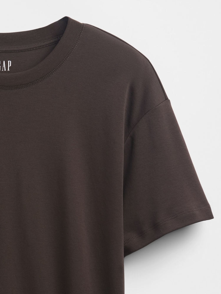 Gap Brown Supima® Cotton Relaxed T-Shirt - Image 4 of 4 Gap Brown Supima® Cotton Relaxed T-Shirt - Image 4 of 4