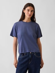 Gap Blue Supima® Cotton Relaxed T-Shirt - Image 1 of 4