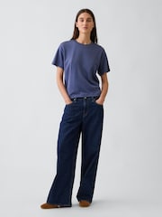 Gap Blue Supima® Cotton Relaxed T-Shirt - Image 3 of 4