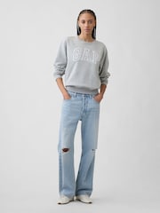 Gap Grey Logo Sweatshirt - Image 3 of 5