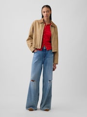 Gap Red Crew Neck Cardigan - Image 3 of 5