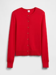 Gap Red Crew Neck Cardigan - Image 4 of 5