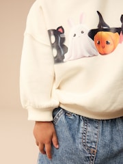 Cream Halloween Crew Sweatshirt (3mths-7yrs) - Image 4 of 7