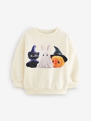 Cream Halloween Crew Sweatshirt (3mths-7yrs) - Image 5 of 7