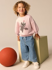 Pale Pink Halloween Crew Sweatshirt (3mths-7yrs) - Image 2 of 7