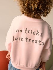 Pale Pink Halloween Crew Sweatshirt (3mths-7yrs) - Image 3 of 7