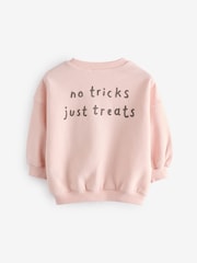 Pale Pink Halloween Crew Sweatshirt (3mths-7yrs) - Image 5 of 7