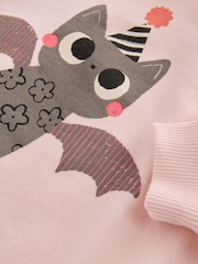 Pale Pink Halloween Crew Sweatshirt (3mths-7yrs) - Image 6 of 7