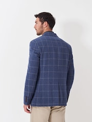Crew Clothing Company Blue Windowpane Check Blazer - Image 2 of 5