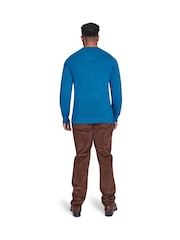Raging Bull Blue Classic V-Neck Knit Jumper - Image 2 of 3