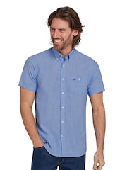 Raging Bull Blue Classic Short Sleeve Linen Shirt 2 Pack - Image 2 of 5