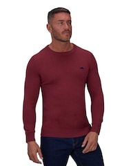 Raging Bull Red Classic Crew Neck Knit Jumper - Image 1 of 4