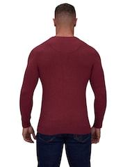 Raging Bull Red Classic Crew Neck Knit Jumper - Image 2 of 4