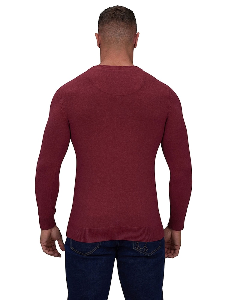 Raging Bull Red Classic Crew Neck Knit Jumper - Image 2 of 4