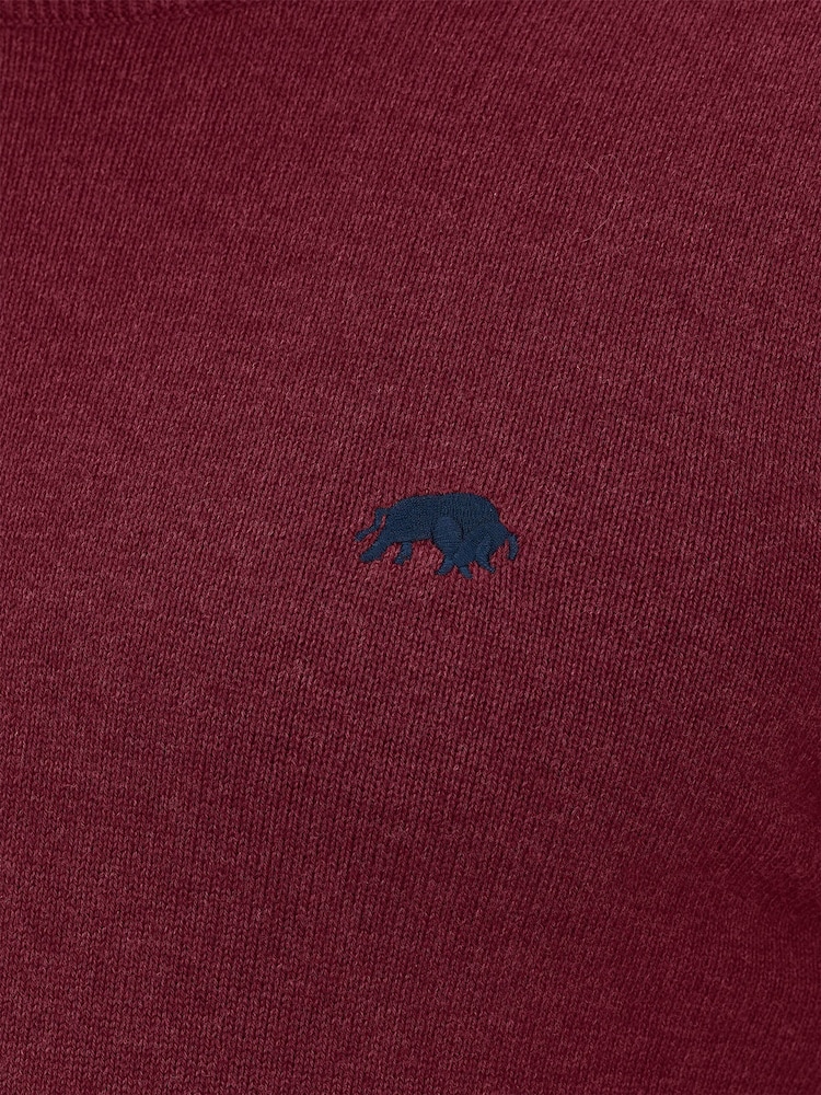 Raging Bull Red Classic Crew Neck Knit Jumper - Image 3 of 4