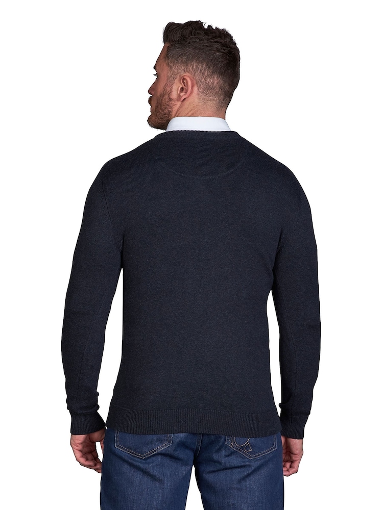 Raging Bull Classic V-Neck Knit Black Jumper - Image 2 of 6
