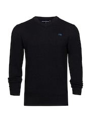 Raging Bull Classic V-Neck Knit Black Jumper - Image 4 of 6