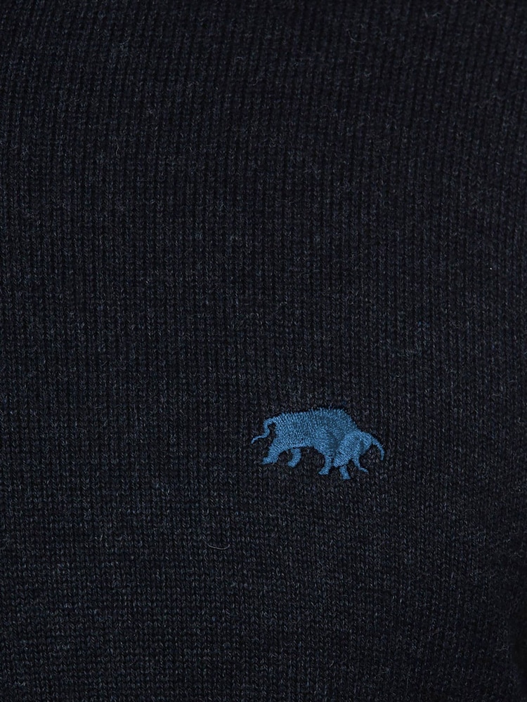 Raging Bull Classic V-Neck Knit Black Jumper - Image 6 of 6