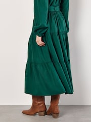 Apricot Green Ring Belt Tiered Boho Skirt - Image 4 of 4