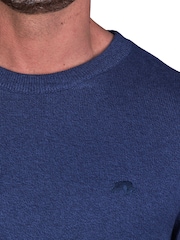 Raging Bull Blue Classic Crew Neck Knit Jumper - Image 3 of 5