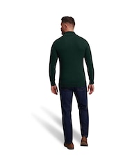 Raging Bull Green Classic Quarter Zip Knit Jumper - Image 2 of 5