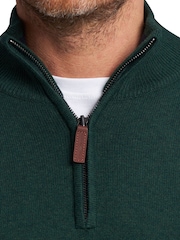 Raging Bull Green Classic Quarter Zip Knit Jumper - Image 3 of 5