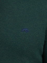 Raging Bull Green Classic Quarter Zip Knit Jumper - Image 5 of 5